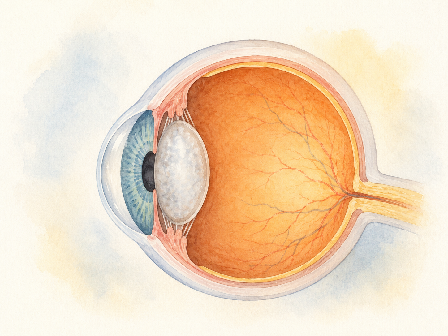 Detailed macro shot of an eye with vivid colors and reflection.