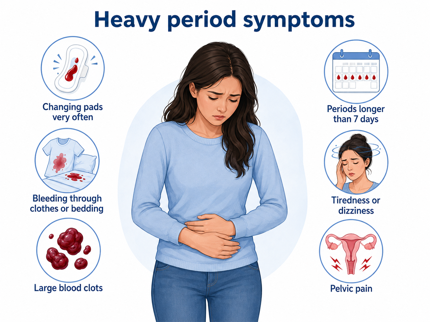 Heavy periods - Symptoms