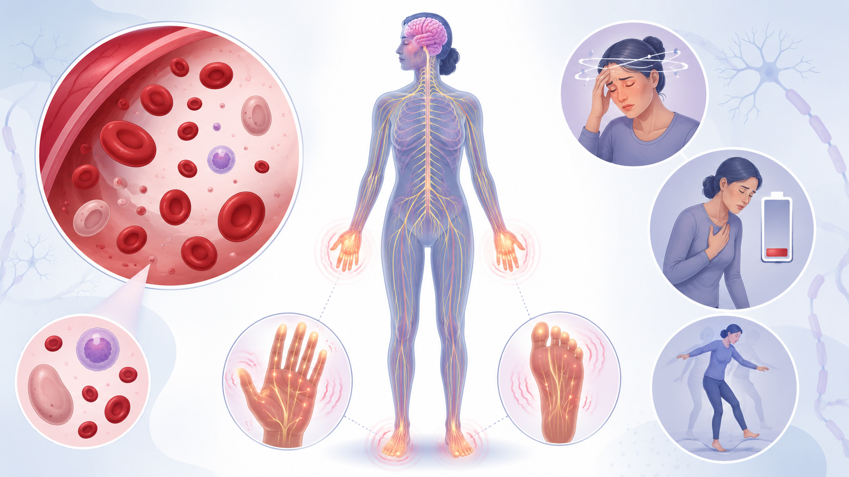 Vitamin B12 or folate deficiency anaemia